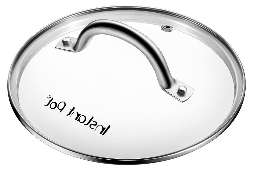 Deckel aus gehärtetem Glas, 7,6 Zoll, Mini 3-Qt, Kochtopfdeckel, Griff und Rand aus Edelstahl, klar