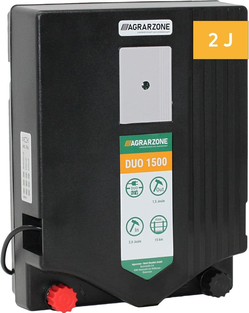 Agrarzone Duo 1500 Weidezaungerät 12V / 230V, 2 Joule Elektrozaungerät