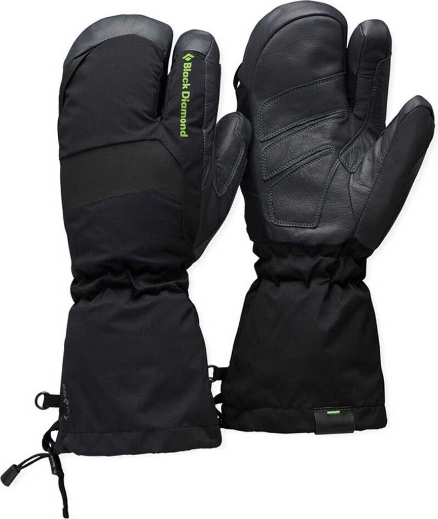 Alpine 3-Finger Mitts, 9150 Black-Carbon, XL, Black Diamond