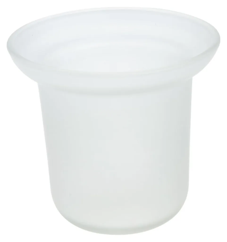 Pot de brosse WC design en verre dépoli avec système d'aération intégré