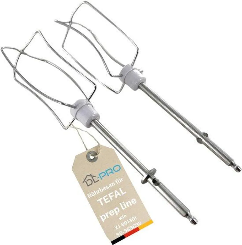 Fouets inox 183 mm compatibles Tefal Prep'Line - Côté gauche et droit