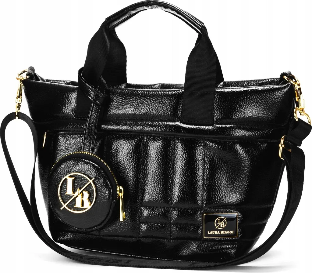 Laura Biaggi Sac Cabas Noir en Cuir Synthétique pour Femme Chic