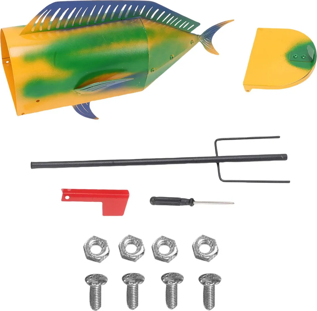 Boîte aux lettres métal poisson anti-corrosion avec support vertical