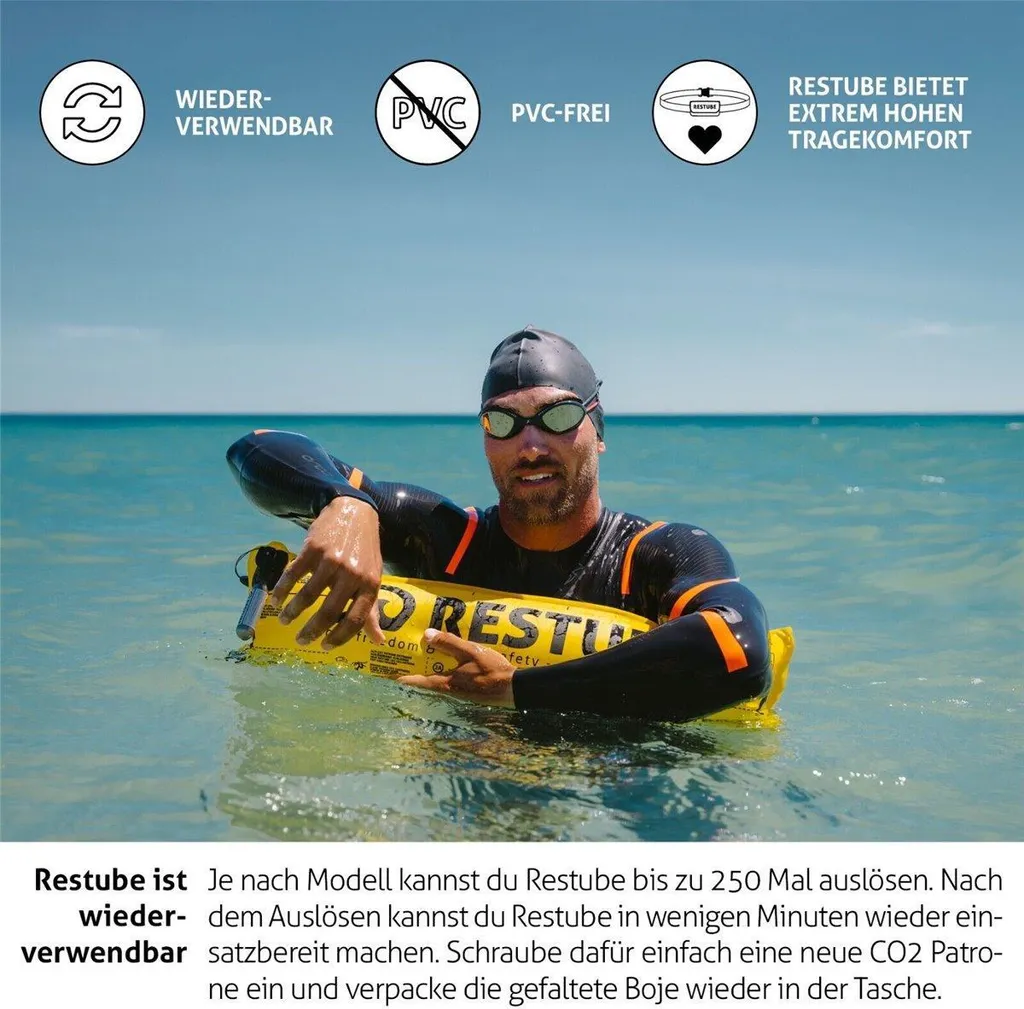 Bouée de flottaison gonflable RESTUBE ACTIVE pour natation et triathlon