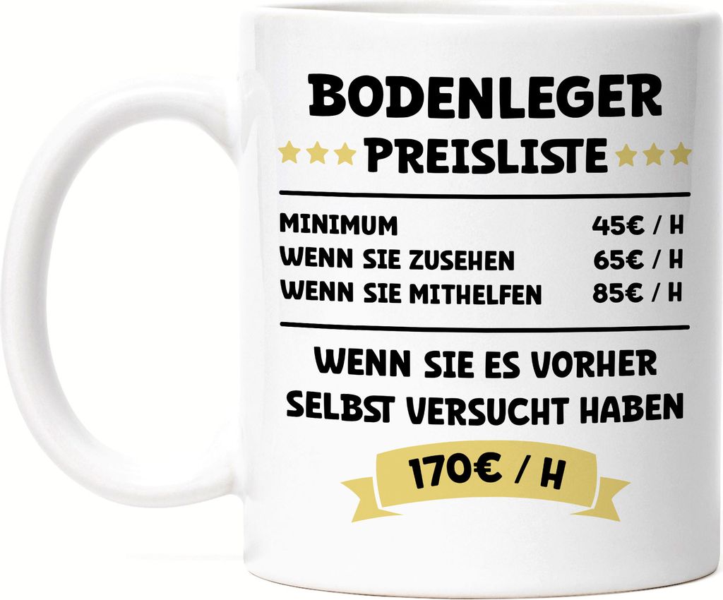 Bodenleger Preisliste Tasse Weiß Boden Gebäude Böden Fußboden Parkett Bodenbelag Räume Beruf Arbeit