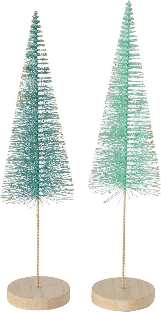Dekoaufsteller Tarvo Weihnachtsbaum H 30 cm grün Kunststoff 2er Set