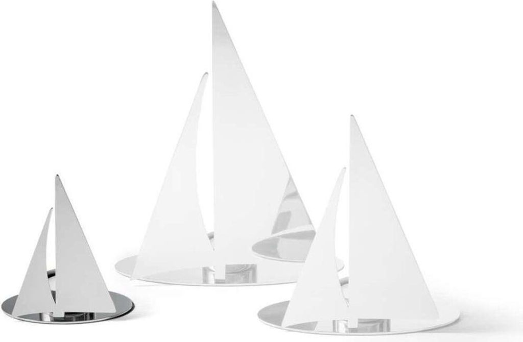Regatta Teelichthalter S aus poliertem Edelstahl, maritim Produktbild 