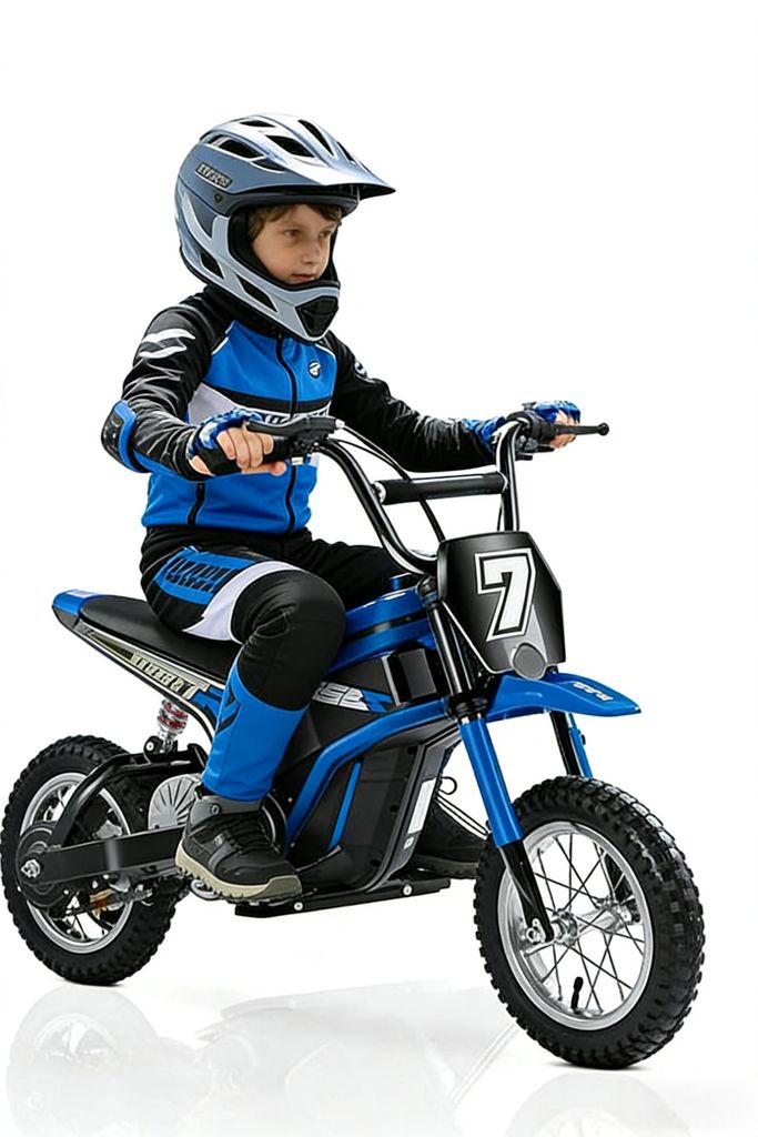 Elektro-Kindermotorrad 350W Kinder Dirt Bike Motorrad Bluetooth mit Musik LED Rücklichter