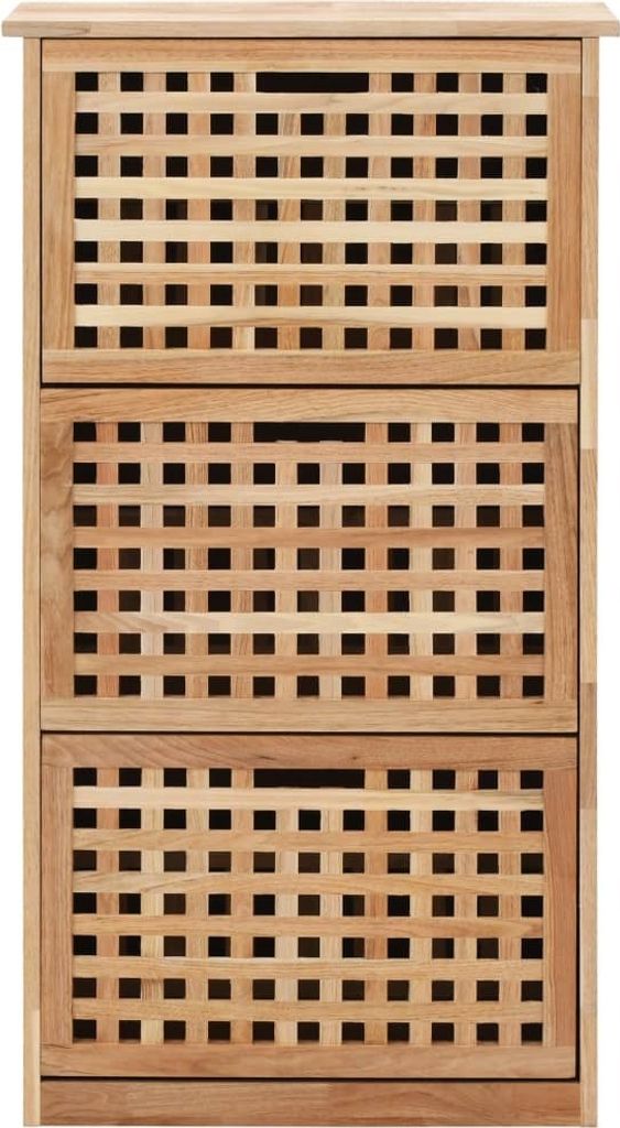 "im Sonderangebot"Schuhschrank/Flurschuhregal Skandinavisch - Schuhkommode - 55x20x104 cm Walnuss Massivholz DEMöbel 4434125