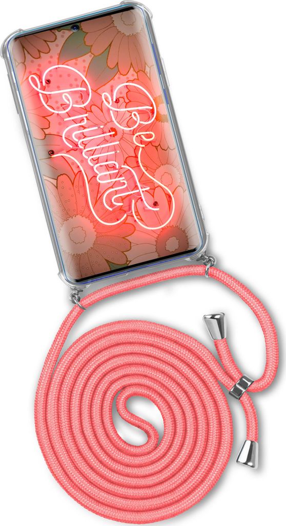 TWIST-Case + TWIST-Cord für Samsung Galaxy A51, Farbe:Kooky Flamingo (Silber)