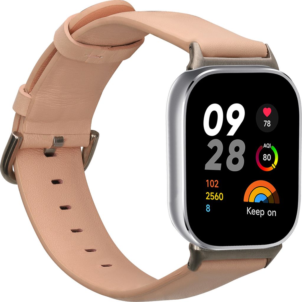 kwmobile Armband kompatibel mit Xiaomi Smart Band 8 Pro / Band 9 Pro / Redmi Watch 5 / Redmi Watch 4 - Echtleder Fitnesstracker Sportarmband Band