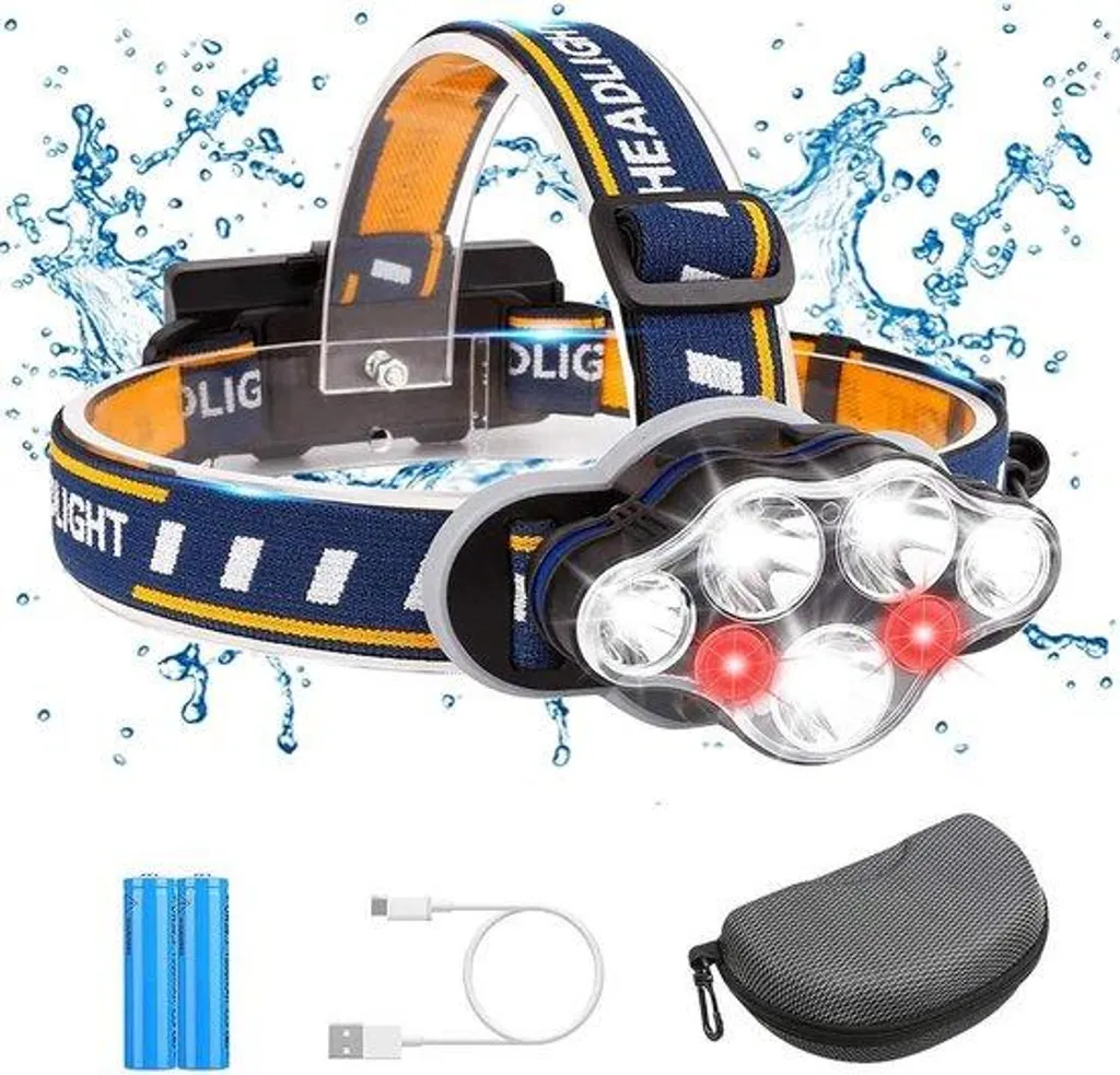 Projecteur LED étanche 18000 lumens 7 LED et 8 modes pour travail de nuit
