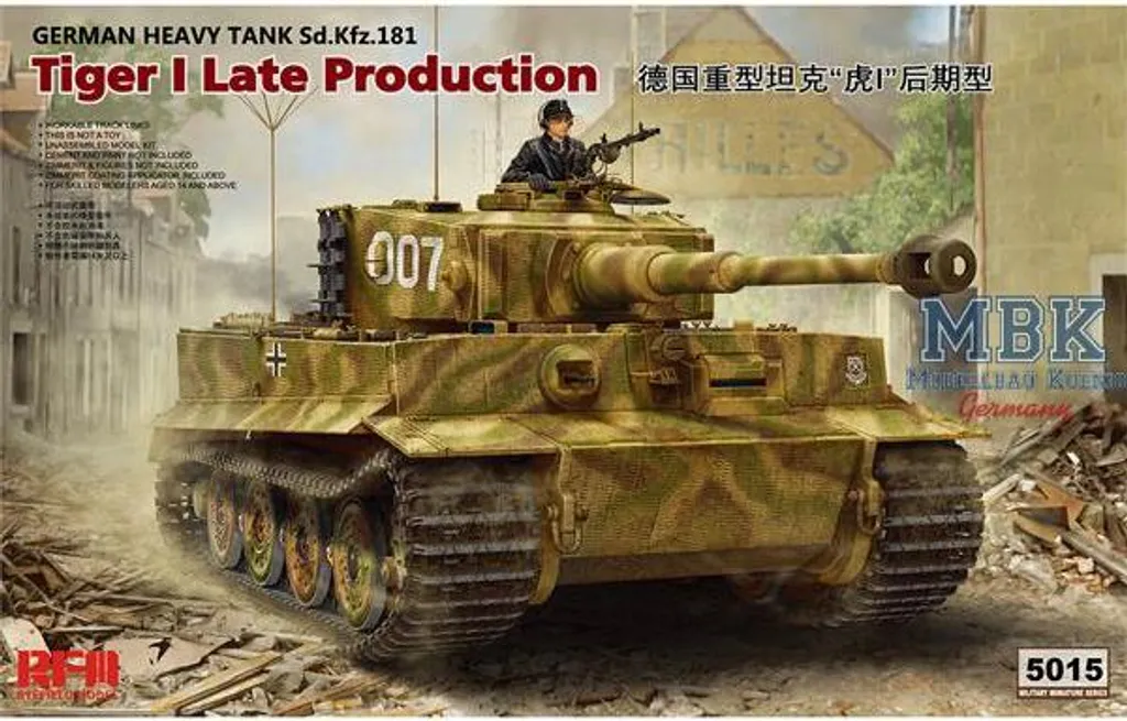 Maquette à monter Tiger I Char de Combat RFM5015 Kit Militaire 1/35