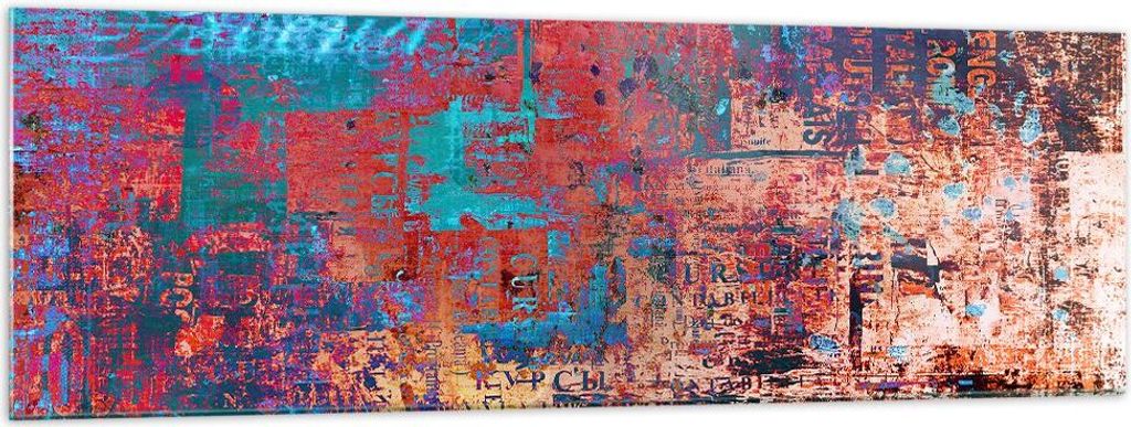 Bilder auf glas - Graffiti modern - 160x50cm - Glasbilder - Wandbilder - Kunstdruck - zum Aufhängen bereit - Wanddekoration aus Glas - Glas Bilder...