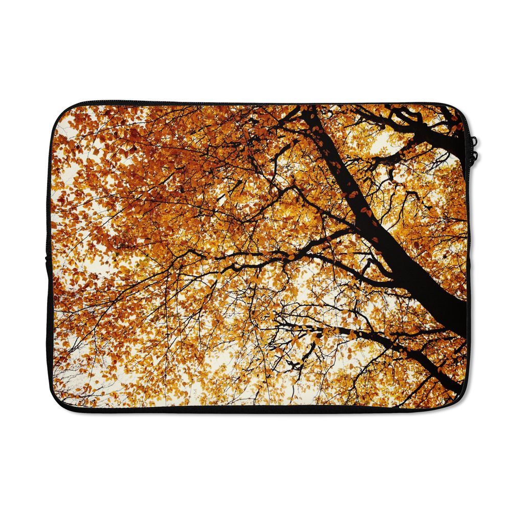 MuchoWow Laptop Hülle 14 ZollBaum - Herbstblätter - Jahreszeiten - Rustikal Laptoptasche - Laptoptasche - Stoßsicher - Schutzhaube