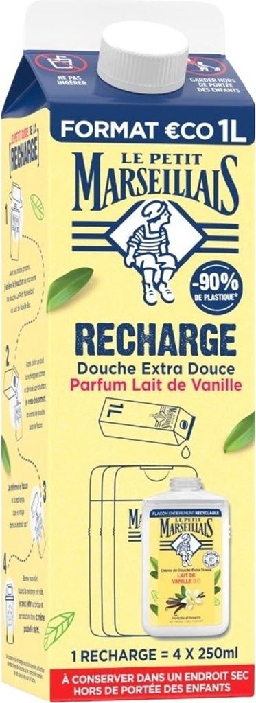 Le Petit Marseillais Vanille-Milch Duschgel 1L Nachfüllpack – Pflege aus Frankreich
