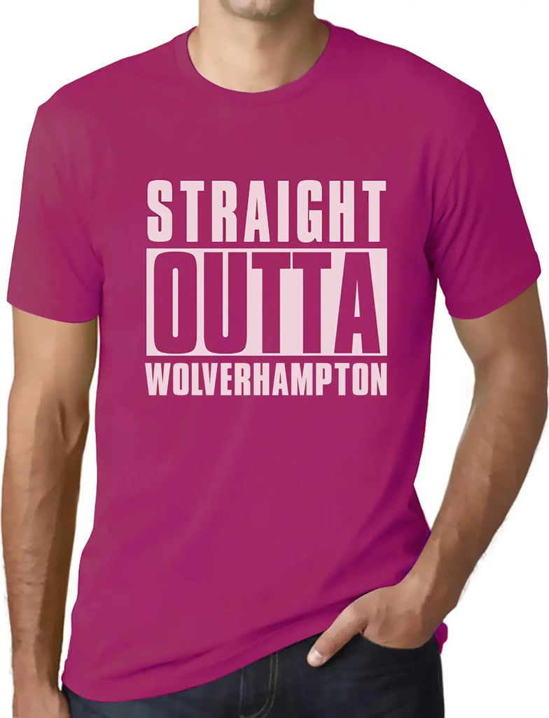 Herren Grafik T-Shirt Direkt aus Wolverhampton – Straight Outta Wolverhampton – Öko-Verantwortlich Vintage Jahrgang Kurzarm Lustige Druck Gebu...