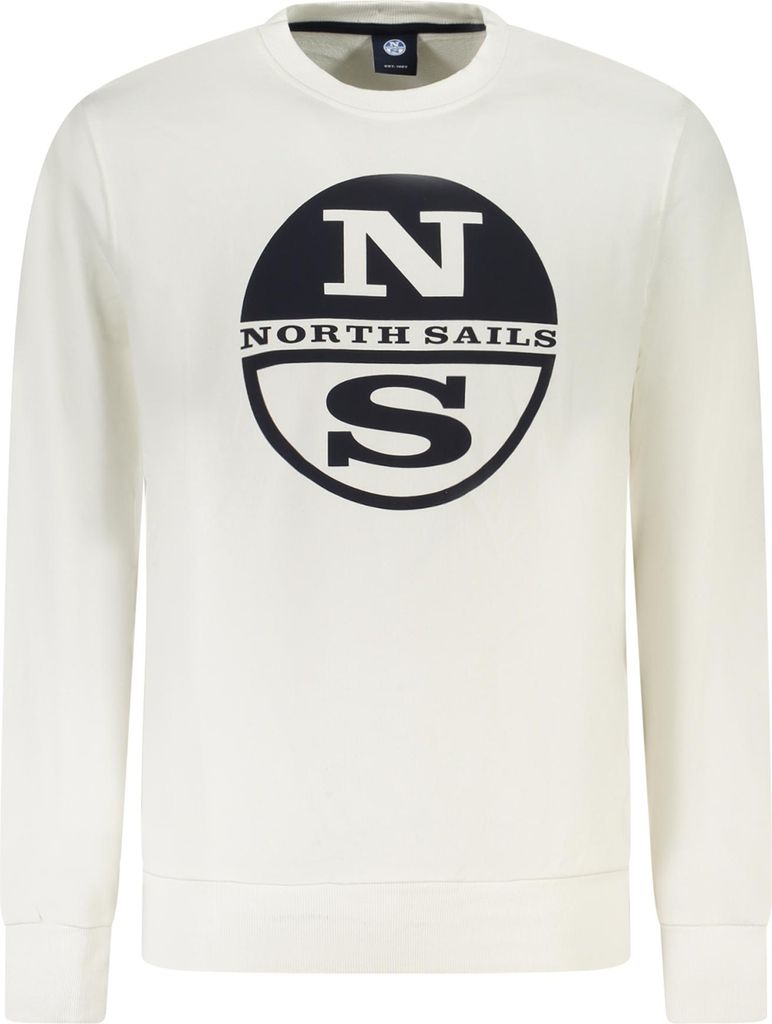 Herren Sweatshirt Weiß - Langarm, Rundhals, Mit Druck & Logo