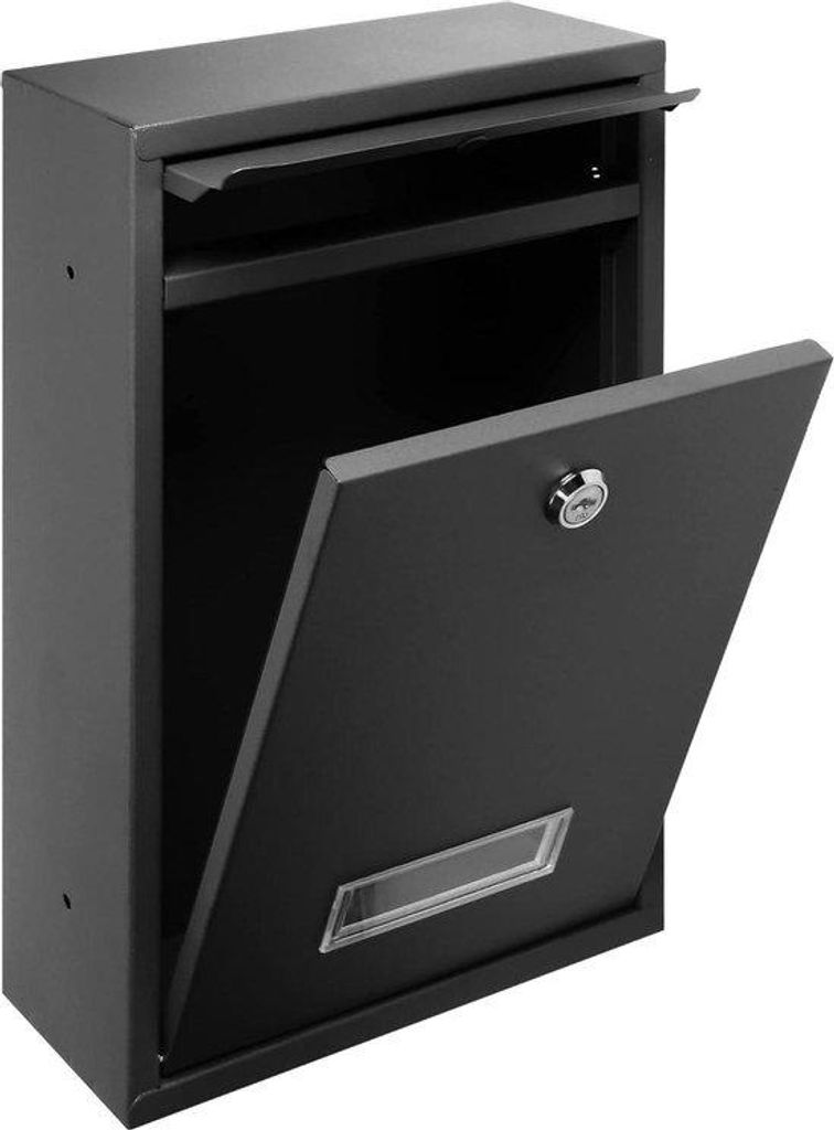 Schlüsselbox aus Stahl mit Identifikationsplakette schwarz - Außenbereich