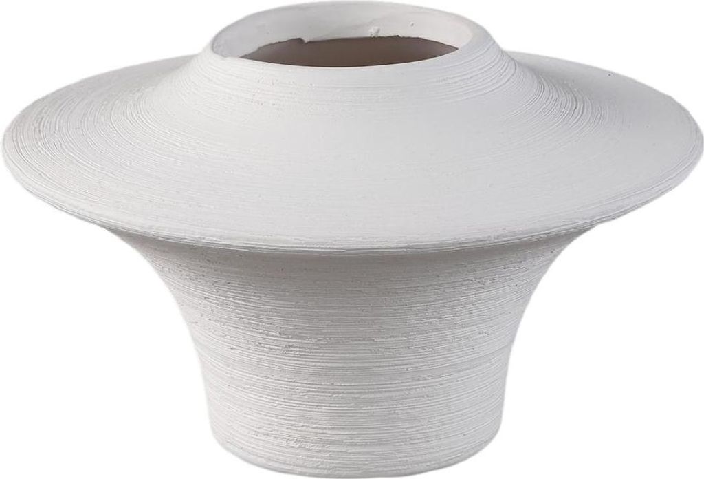 PTMD - Vase Rinder - Weiß - 19,5 x 19,5 x 12 cm