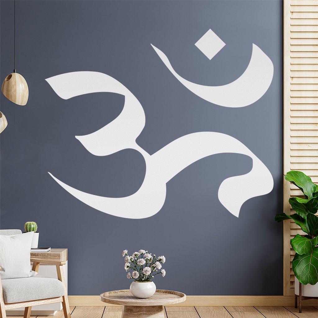Om Ohm Wandtattoo in 6 Größen - Wandaufkleber Wall Sticker - Dekoration, Küche, Wohnzimmer, Schlafzimmer, Badezimmer