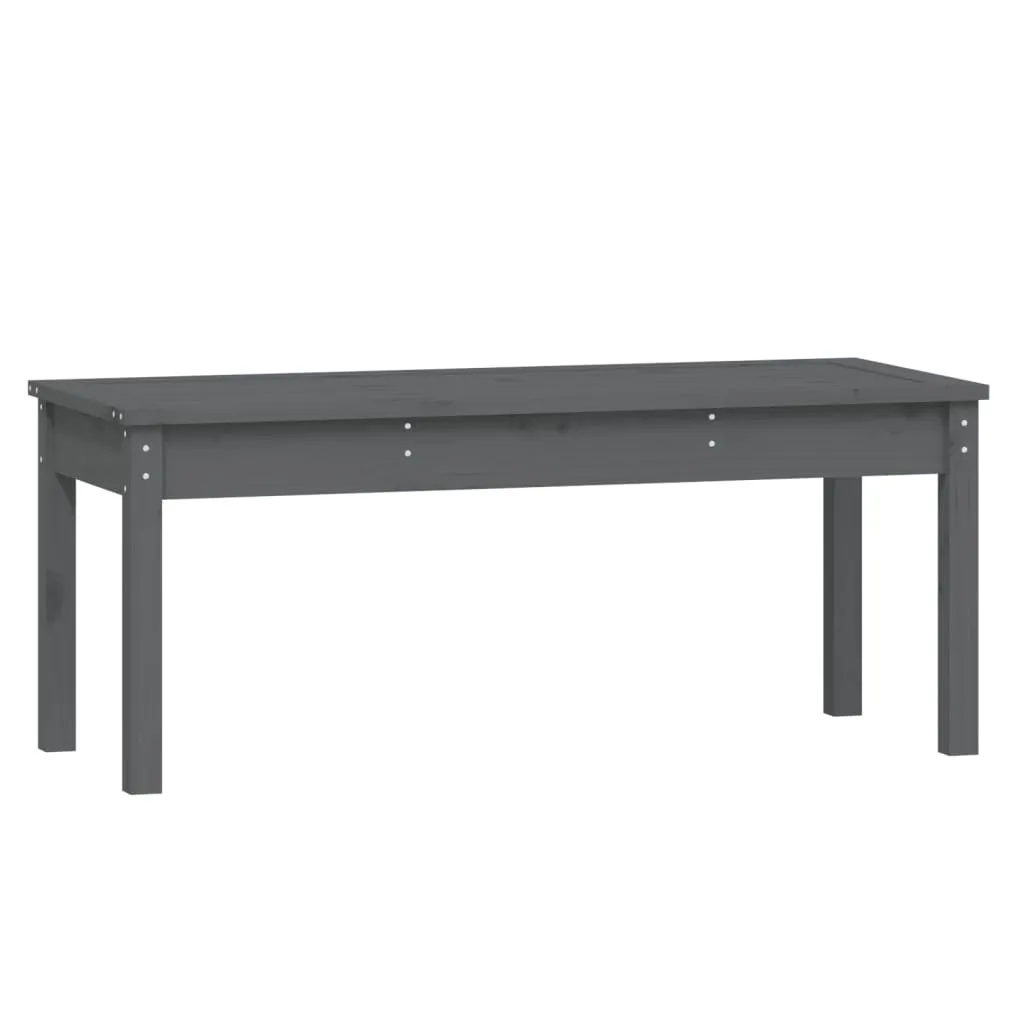 Panchina da Giardino in Legno Massiccio 109 cm Grigio - Offerta Online