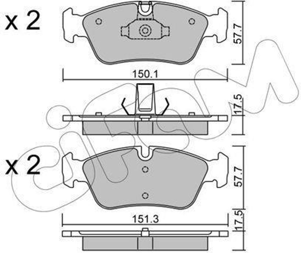 CIFAM Bremsbeläge Satz Vorne Bremsklötze für BMW 3 Limousine (E46) 822-260-0