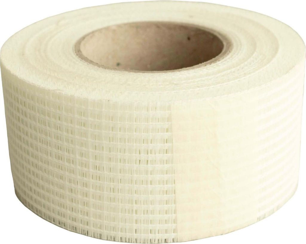 Dalsys Gewebeband, Fugenband für Innenbau Weiß 5cm x 45m, Gitterband Fugenband, Bewehrungsstreifen zum Verspachteln von Gipskartonplatten, rissfest