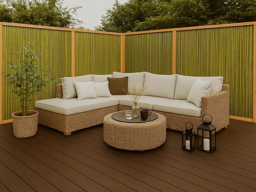 Outgarden Sichtschutzzaun Bambus Rechteck Slim Länge x Produktbild 