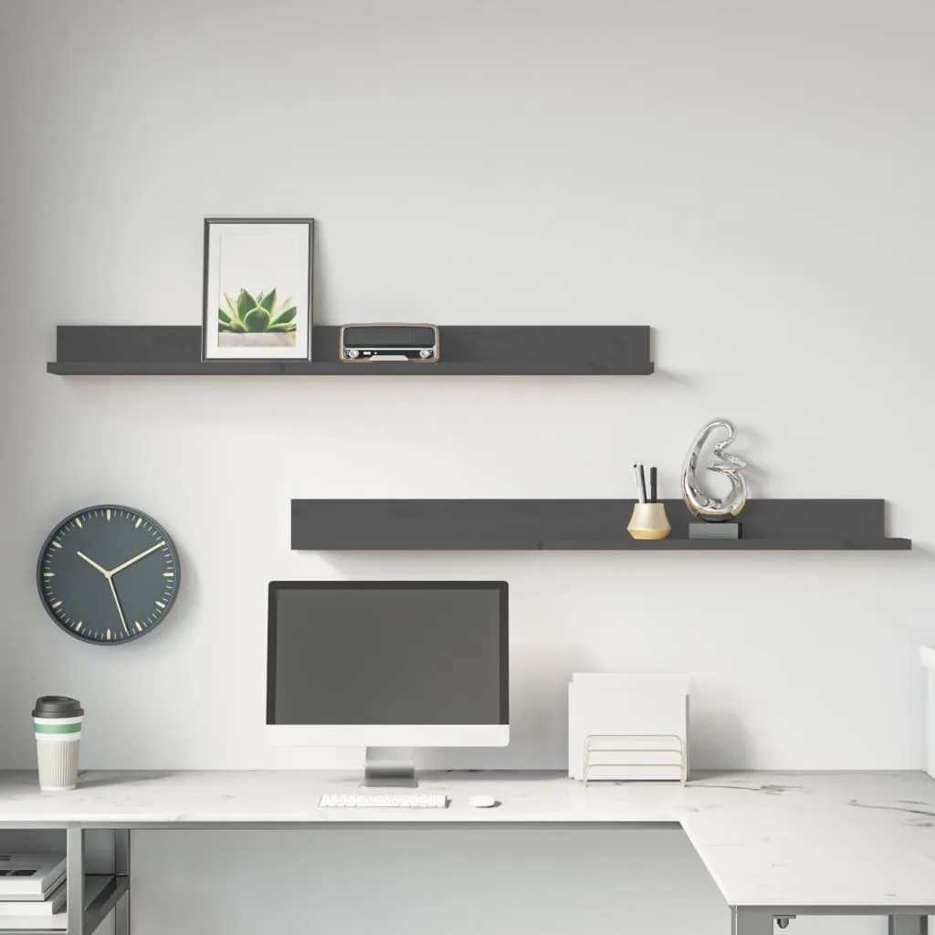 2 Mensole Grigio 110cm Maison Exclusive - Legno Massello Pino Nordico