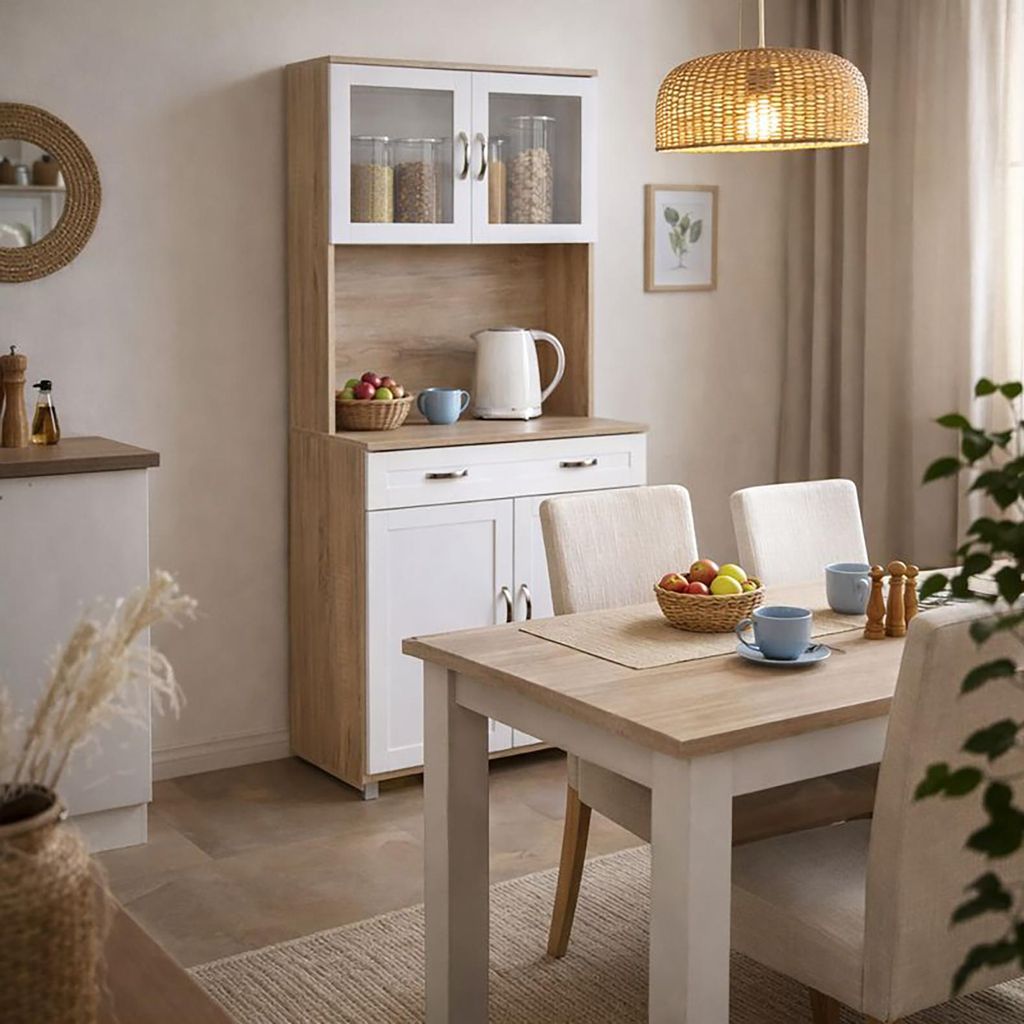 Küchenbuffet Sonoma/Weiß Blanca Produktbild 