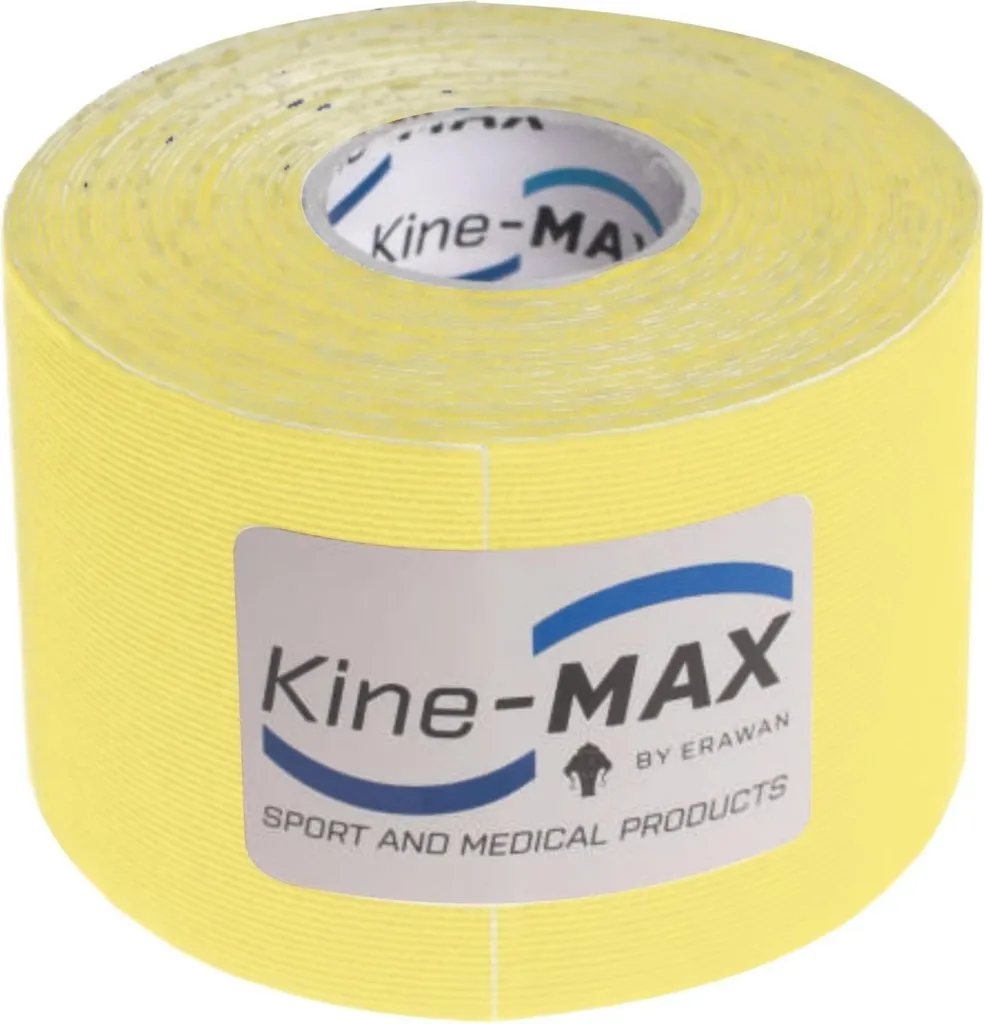 Bande de Kinésiologie en Rayonne Kine-MAX SuperPro Jaune pour le Sport