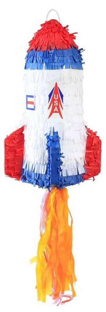 Pinata in Raketenform für Kindergeburtstag Weltraum Party Produktbild 