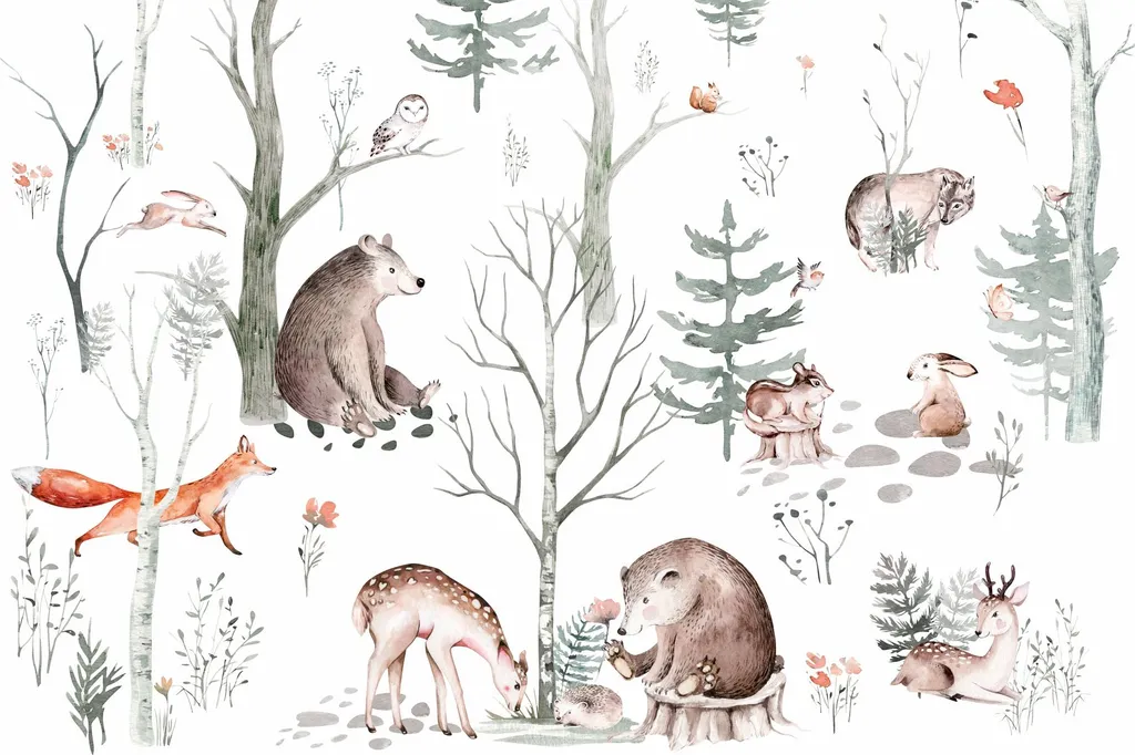 Aménager une Chambre Enfant avec Sticker Mural Forêt Géant 200x135cm