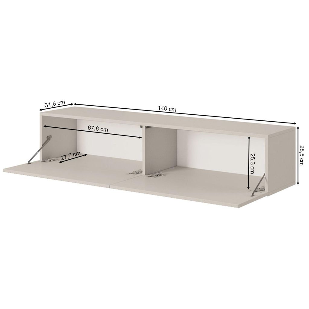 WOHNLING Design ripiano per Sala 60 x 79 x 24 cm Bianco | Scaffale con Due cassetti Scaffale Alto con 4 Scomparti