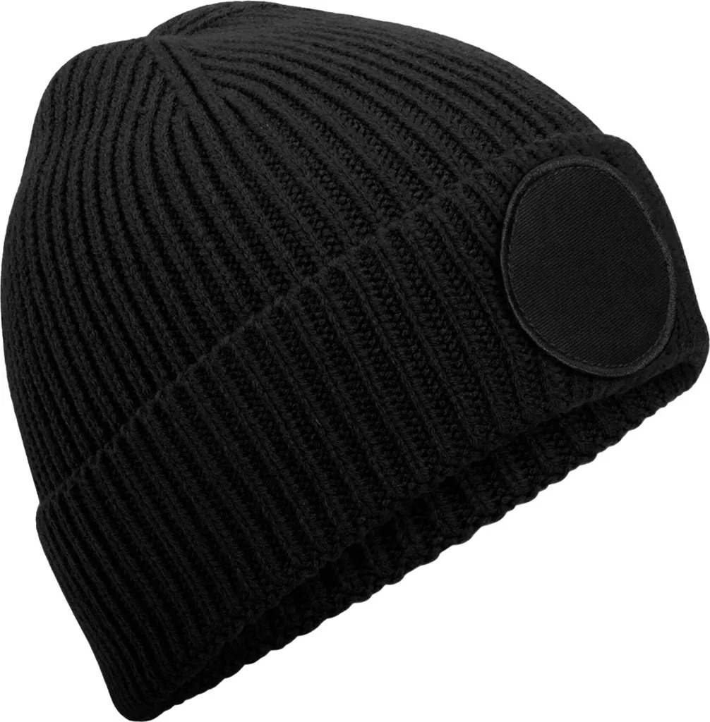 Beechfield BC7273 Cappellino Fashion Nero Unisex con Toppa Rotonda