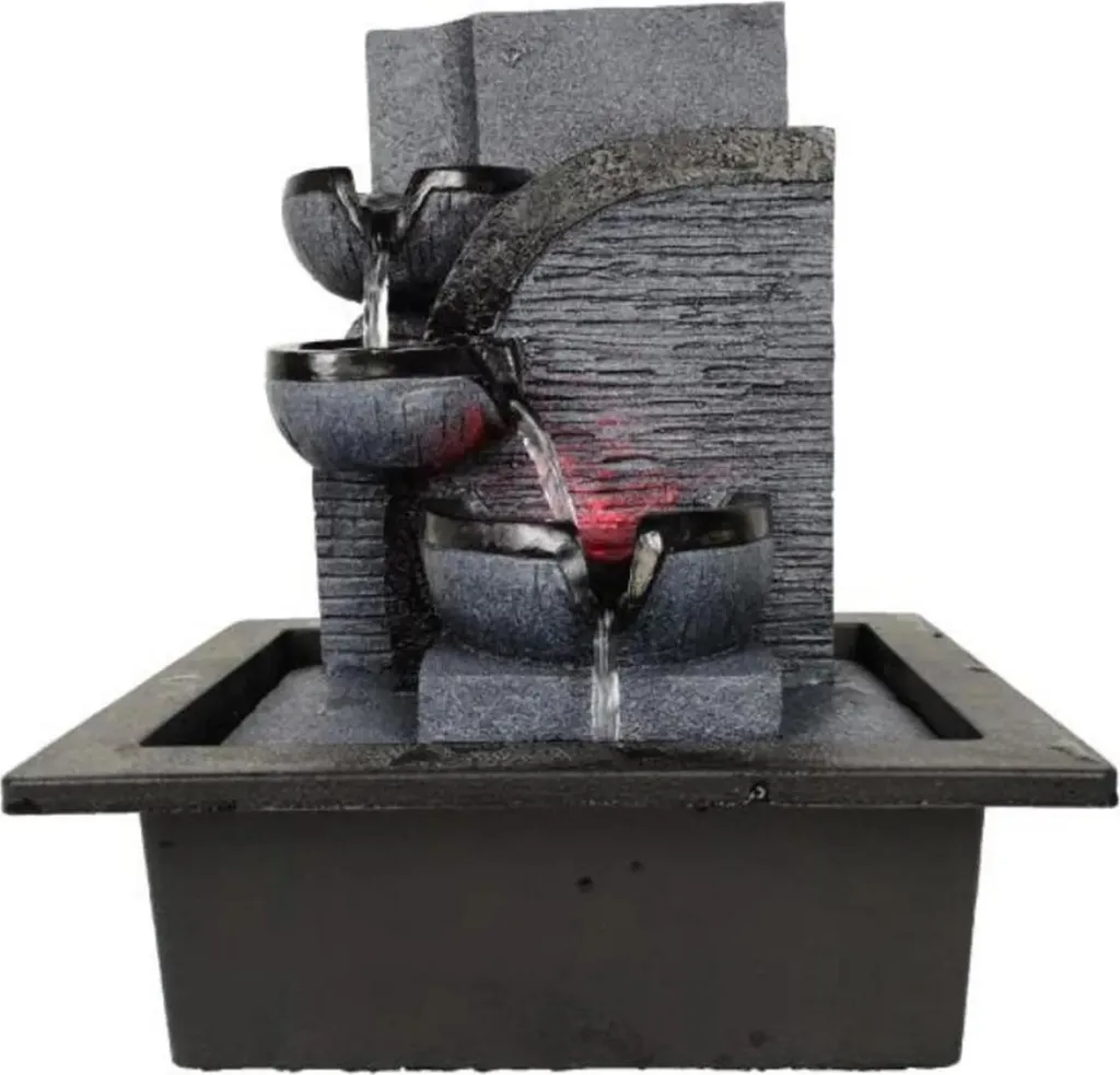 Fontaine de bureau relaxante LED 23 cm pour réduire le stress au travail