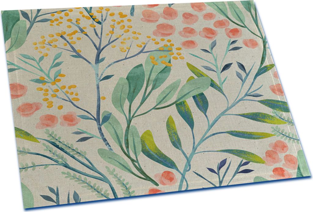 Mehrfarbige Blätter Blumenküche Esstisch Matten Hitze isoliertes Padspladerat-1#