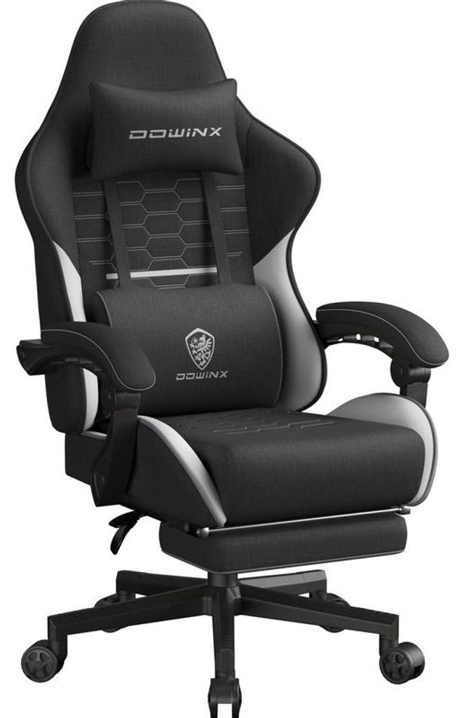 Gaming stoel, bekleding van stof, met pocketveringkussens, Productafbeelding 