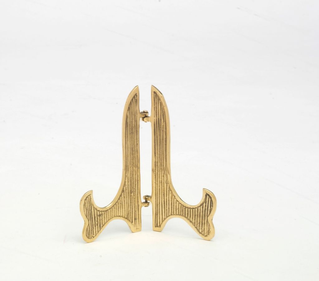 Buchhalter, Tellerständer Messing Gold Höhe 12 cm Produktbild 