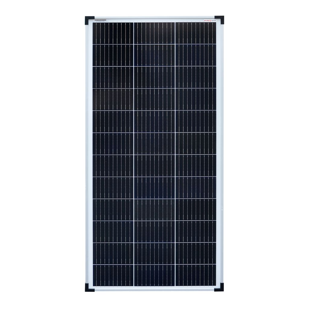 enjoy solar Klassisches Monokristallines Solarmodul 100W 12V (silberne Rahmen) 0% MwSt