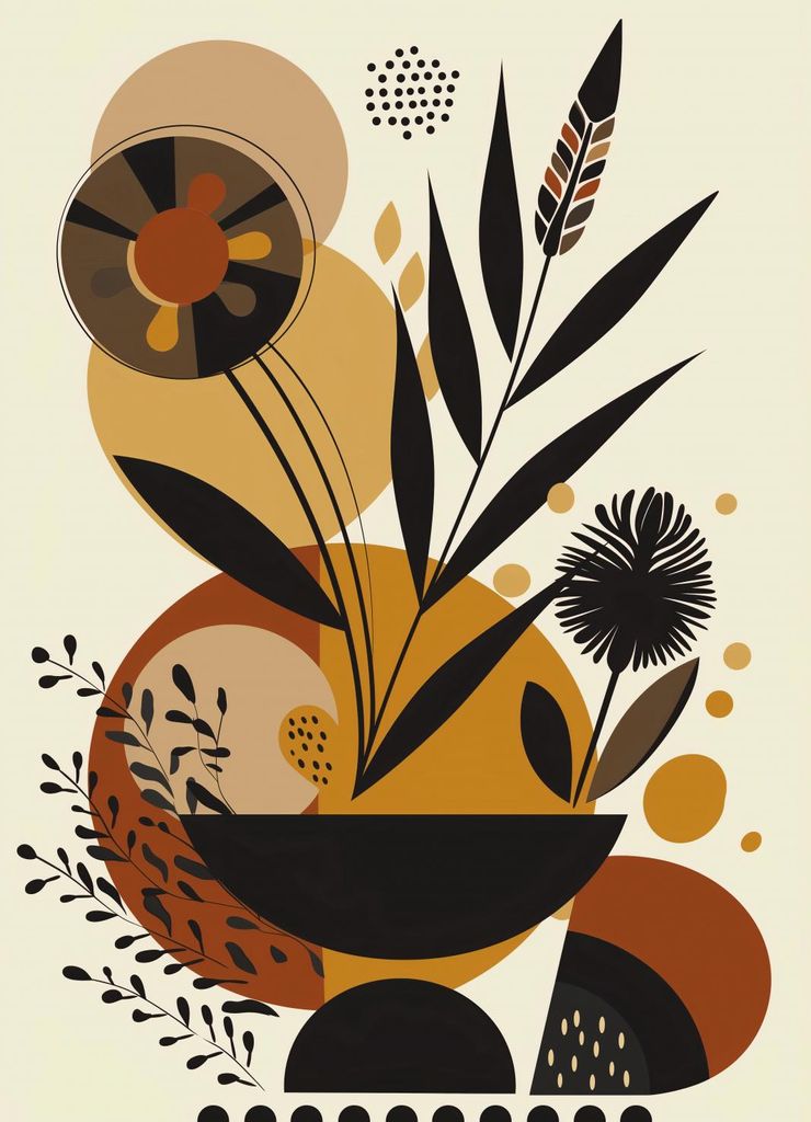 Plakat 13x18cm Geometrische Gärten