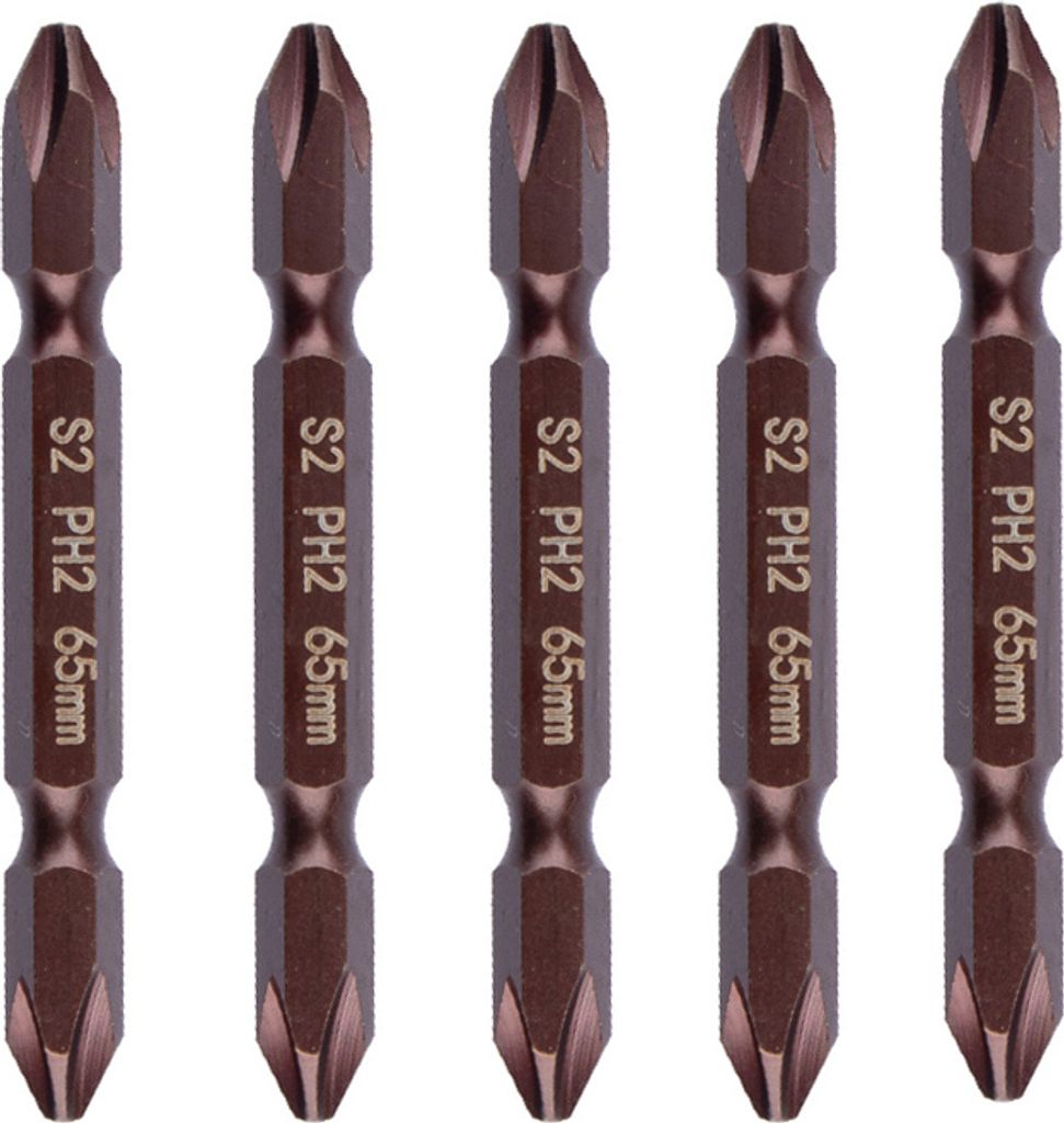 INF Magnetische Schraubendreher-Bits Doppel Kopf (5 Stk.) 65 mm
