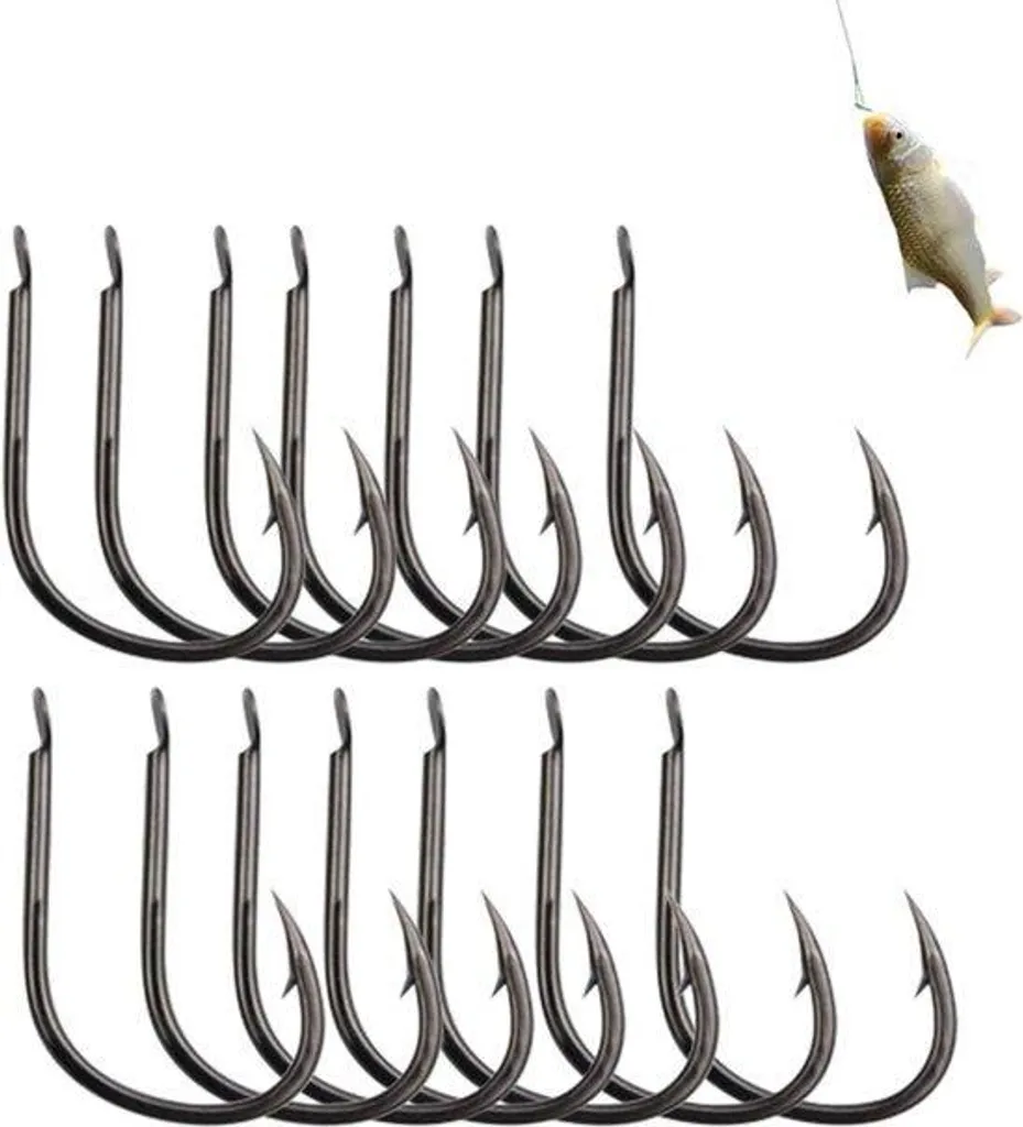 Hameçons circulaires haute résistance, 200 pièces en acier au carbone