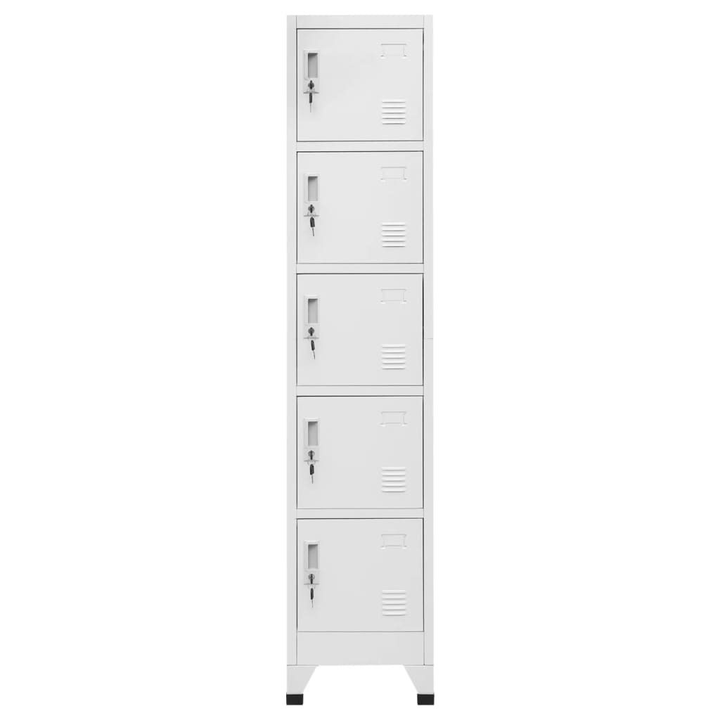 vidaXL Armoire à casiers gris clair 38x40x180 cm Acier Image du produit 