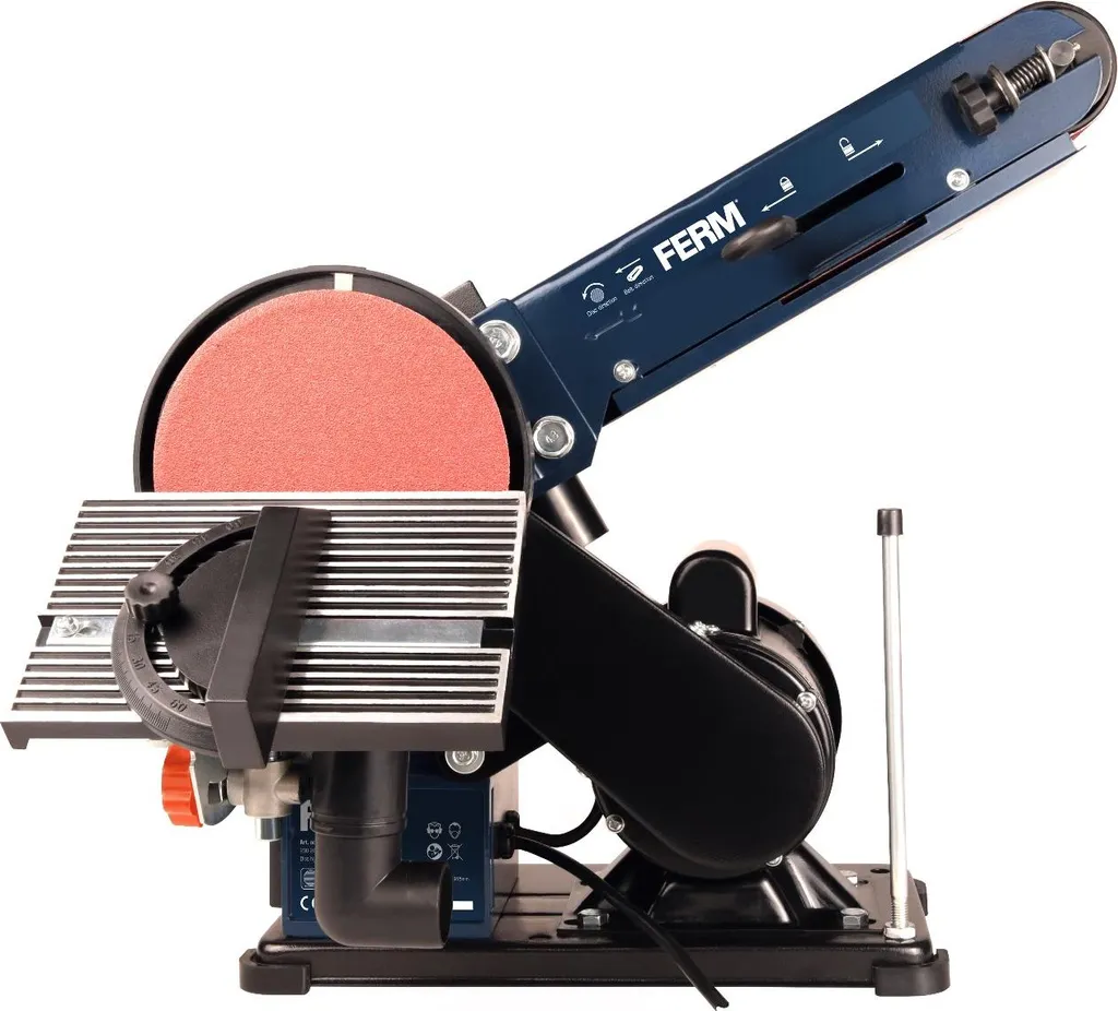 Ponceuse de table FERM BGM1022 - 350W - combiné à bande et disque - 7