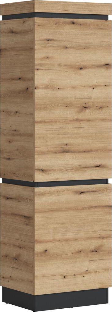 Garderobenschrank 1-trg. re./li. montierbar CORTE CORGS1 von Wojcik evoke eiche / Kosmos grau