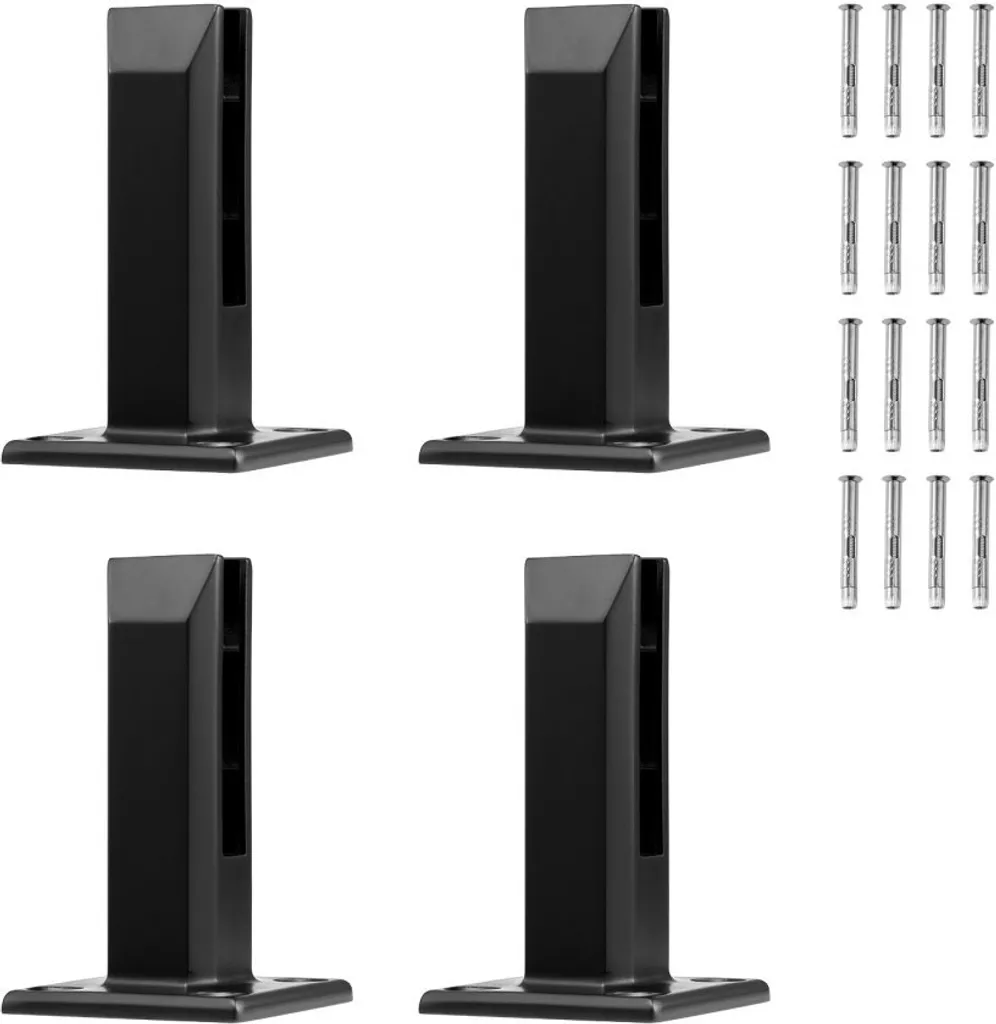 Fixation Verre Noire de 8-12mm - Solution pour Garde-corps de Balcon - 9