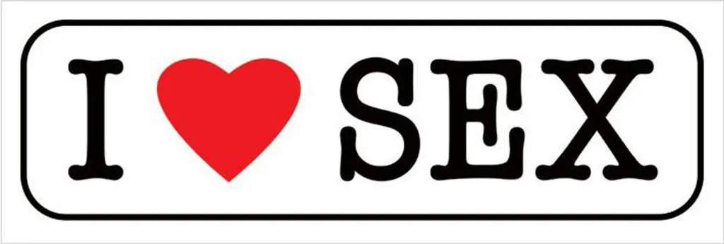 Poster I Love Sex Prêt à Suspendre avec Rails en Bois Noir 92 cm
