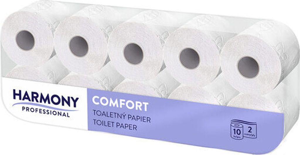 10x Toilettenpapier weiß Recycling 2-lagig Professional Comfort 200 Blatt